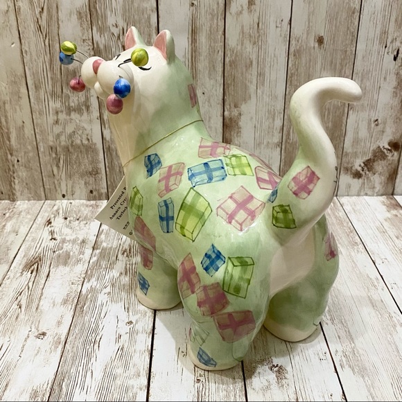 Retired 2002 Lacombe Whimsiclay Large Cat Figurine - Picture 9 of 13